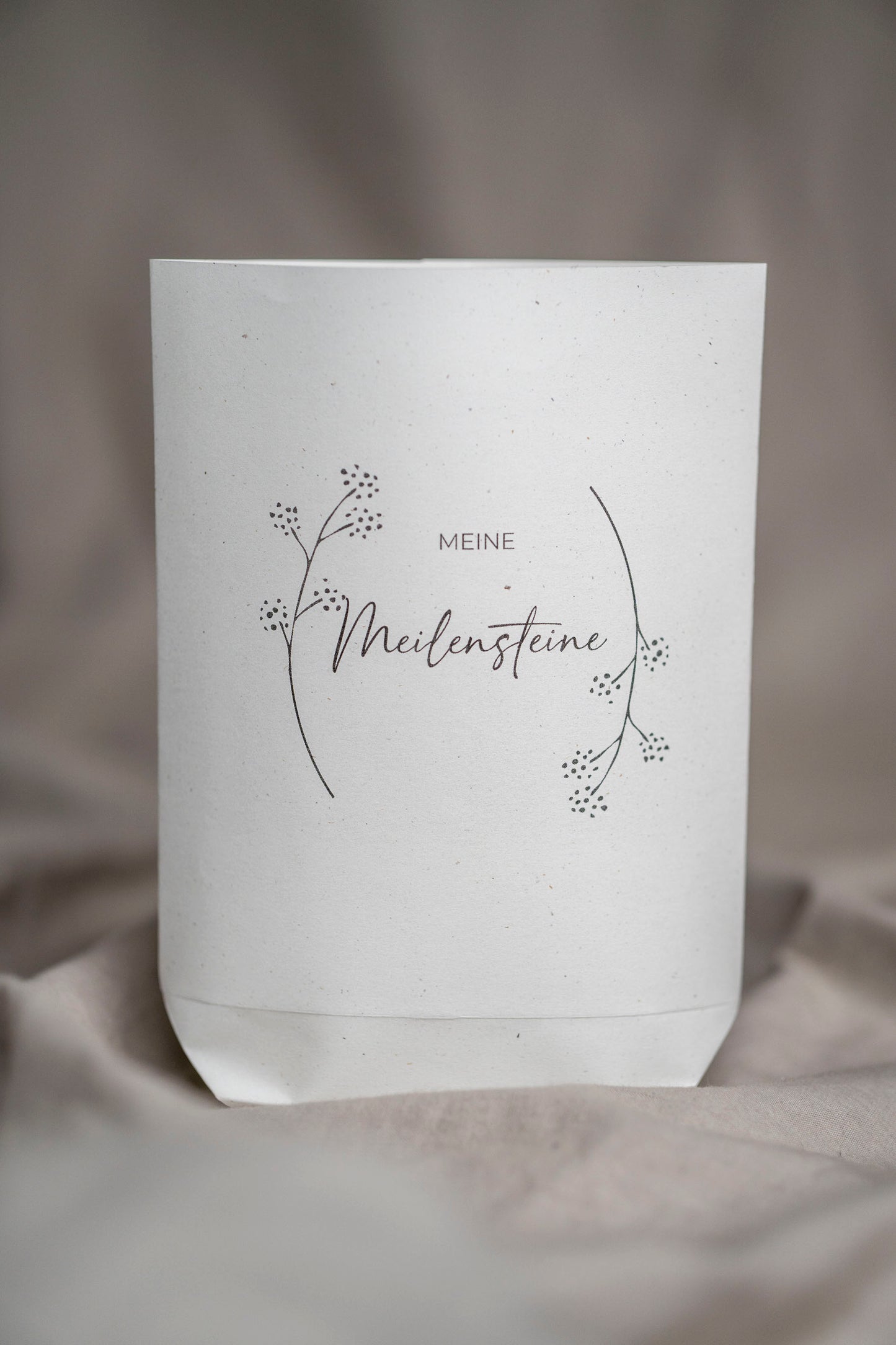 Meilensteinkarten im Set - Blumenkranz | Druckvorlage