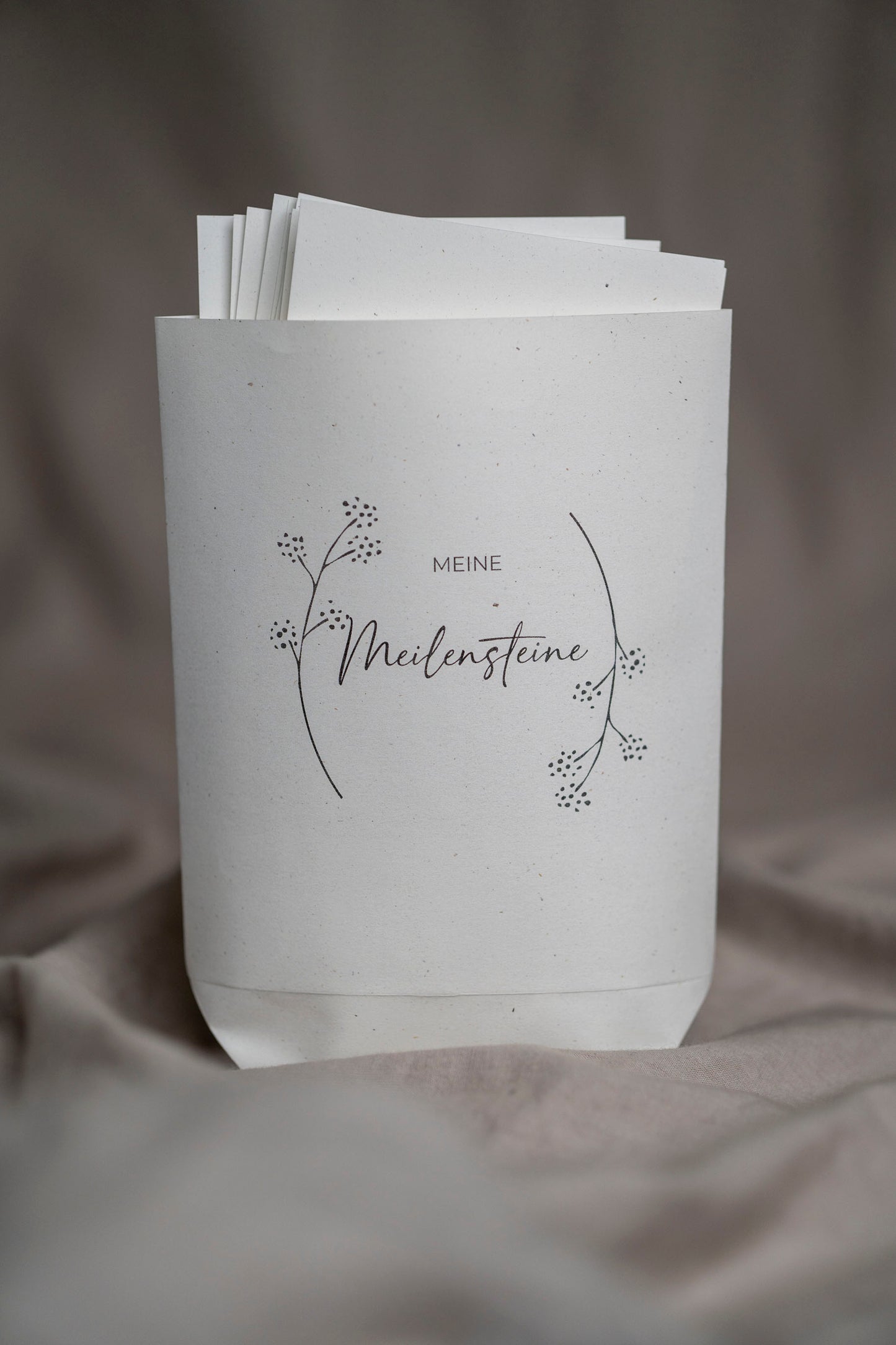 Meilensteinkarten im Set - Blumenkranz | Druckvorlage