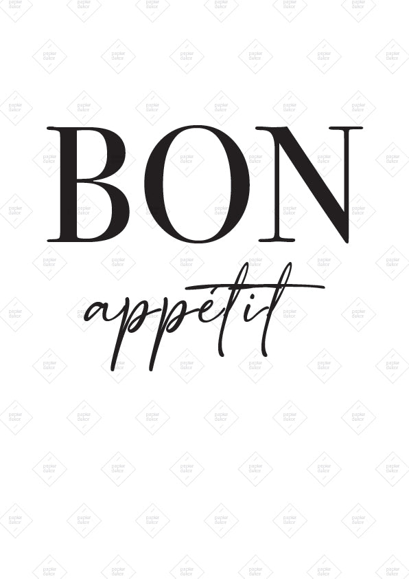 Poster Bon appétit | Druckvorlage