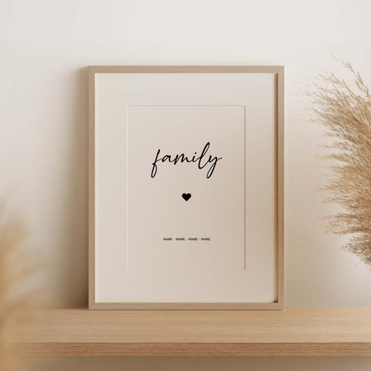 Familienposter "family" personalisierbar | Druckvorlage