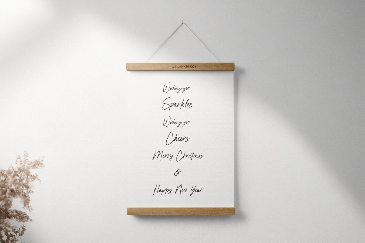 Poster Merry Christmas & Happy New Year | Druckvorlage