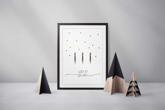 Poster Let it snow | Druckvorlage