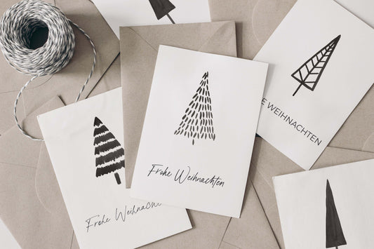 Kartenset Frohe Weihnachten Tannenbaum